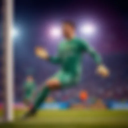 Goalkeeper Lunin in action on the field, questioning his bonus after a 60-minute performance