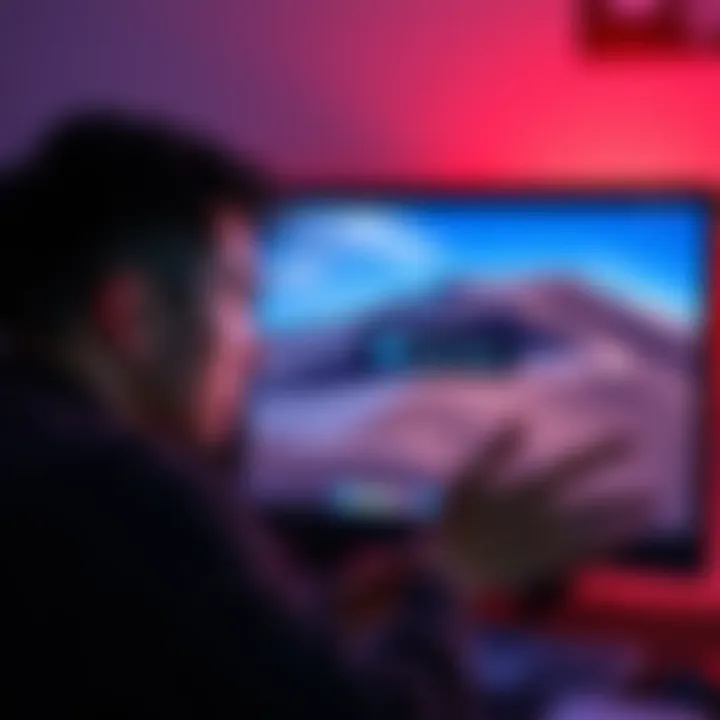 A frustrated user looking at a Mac computer screen with an update error message