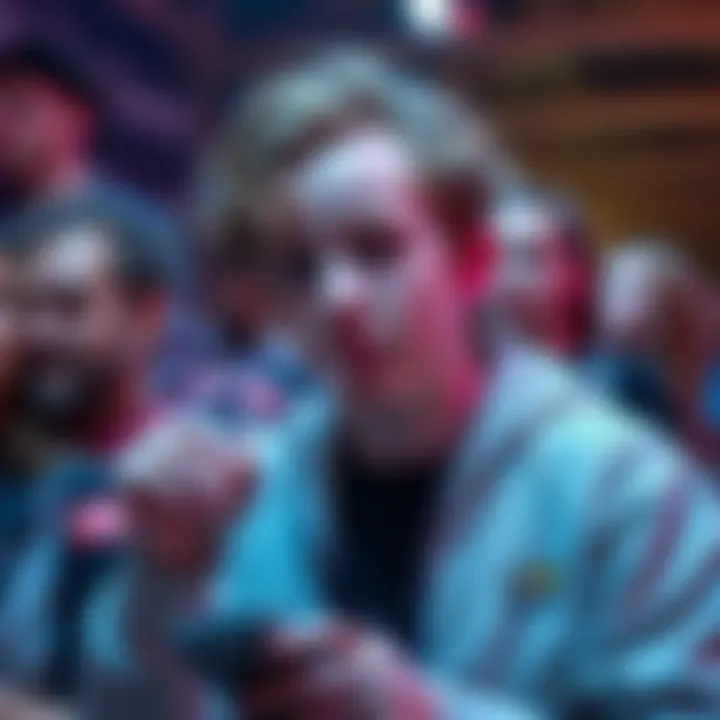 Macaulay Culkin with family at a science center, appearing relaxed and vaping, with a slightly unkempt look