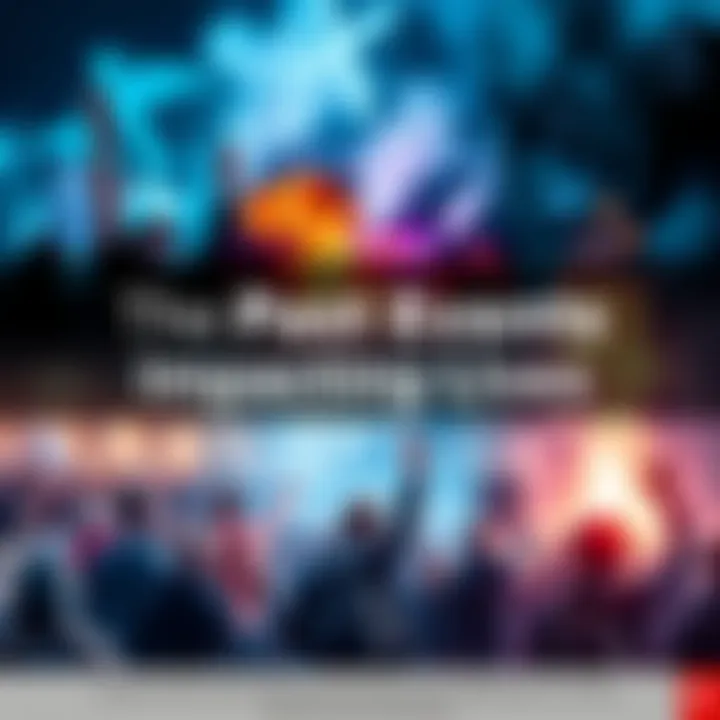 A collage showing diverse scenes from significant events such as protests, economic changes, and social gatherings from the past month