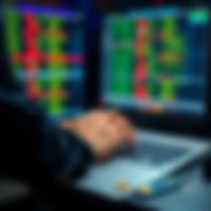 Person sorting through cryptocurrency transactions on a computer screen, highlighting spam and dust transactions for tax reporting management.