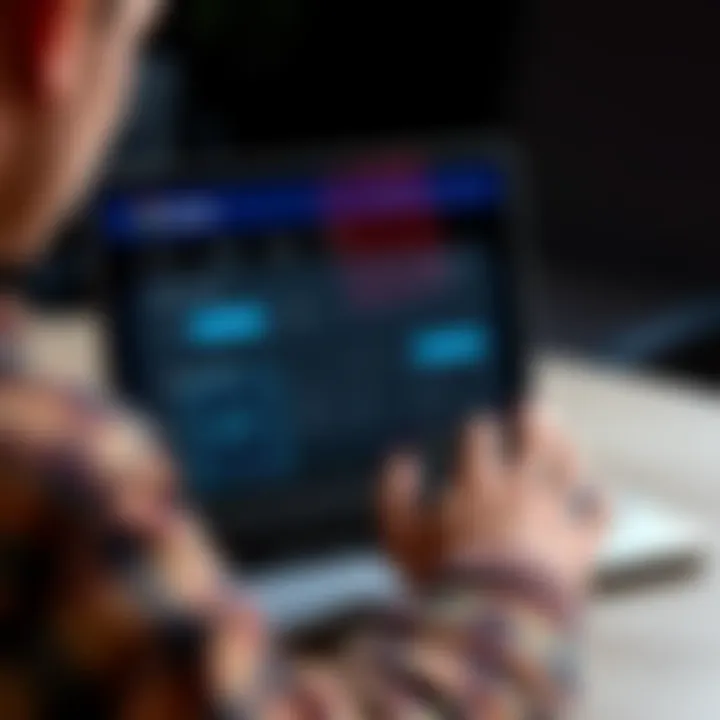 Person interacting with a multi-signature wallet interface on a laptop, showing transaction signing process.