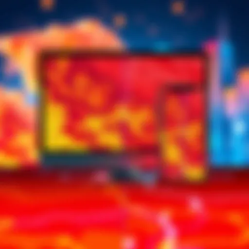 A side-by-side comparison of a map displayed on a PC and a mobile device, showing differences in zoom functionality and parcel cut-off points.