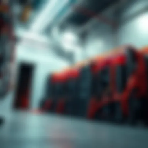 A large mining rig with powerful hardware dedicated to mining Bitcoin and Kaspa coins