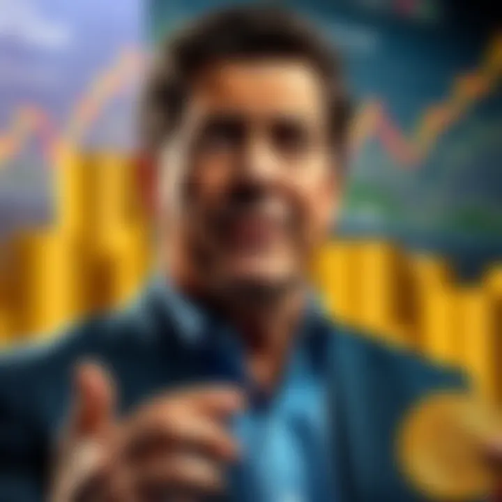 Mark Cuban discusses selling most of his Bitcoin holdings, with a contrast of rising gold prices in the background.