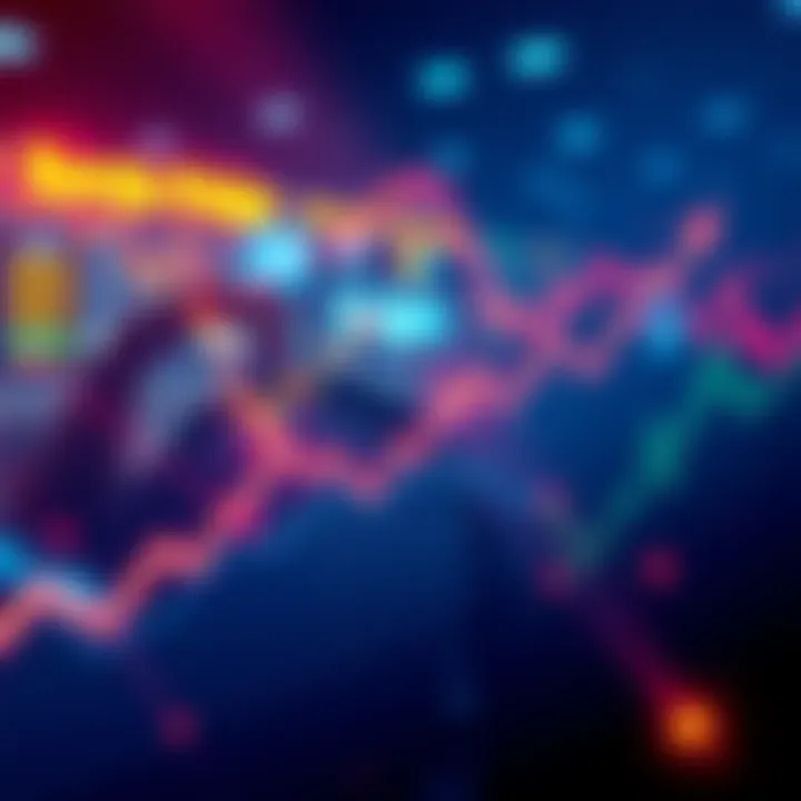 Graph showing upward trend in market prices, approaching 60K, with arrows indicating growth momentum.