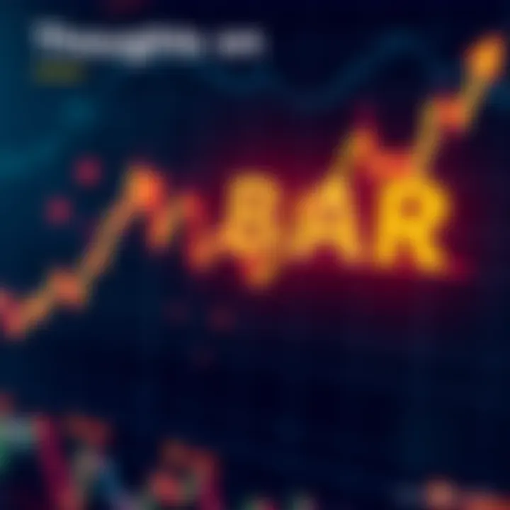 A graph showing market trends for HBAR with upward and downward movements, representing investment strategies during market fluctuations.