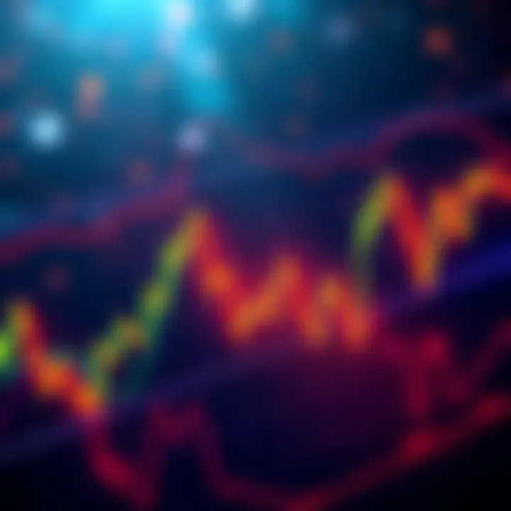 A graph showing a downward trend in the cryptocurrency market, with Bitcoin prices dropping prominently