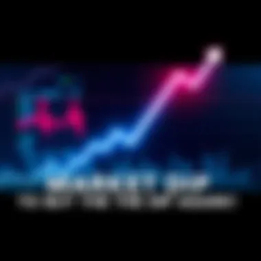 A graph showing a decline in market prices with an upward trend outlined, symbolizing a buying opportunity for investors.