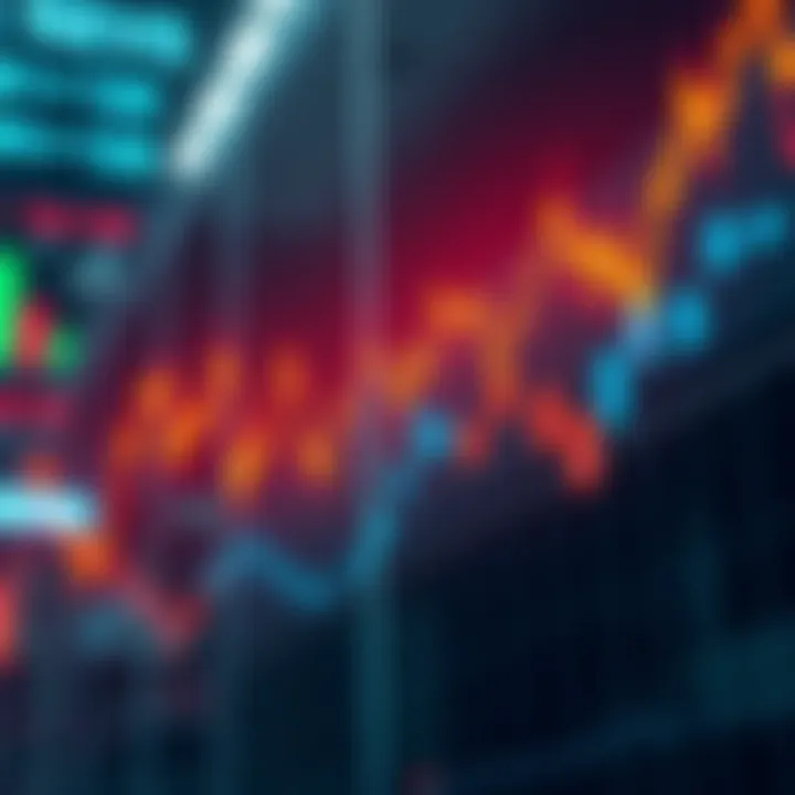 A graph showing a sharp decline in stock prices, representing market chaos similar to the 1929 crash.