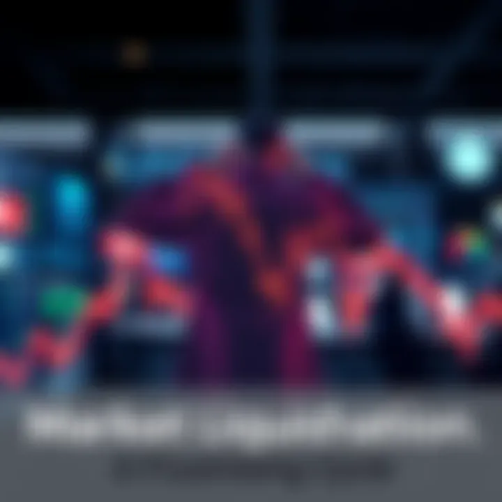 A graph showing downward trends in a financial market with distressed traders looking on.