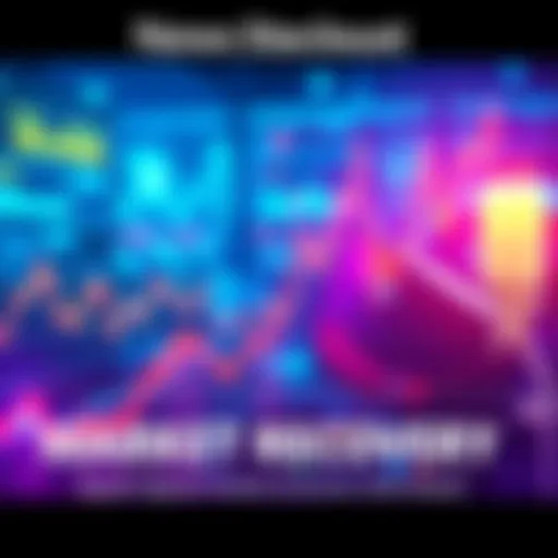 A graph showing rising market trends, indicating economic recovery