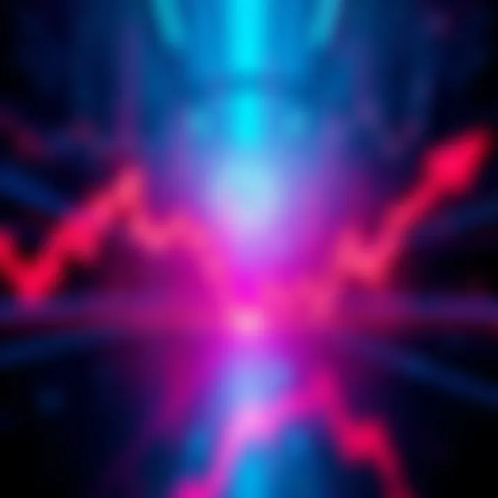 Market Trends Illustration A graphic showing fluctuating market prices with arrows indicating potential dips and stabilization.