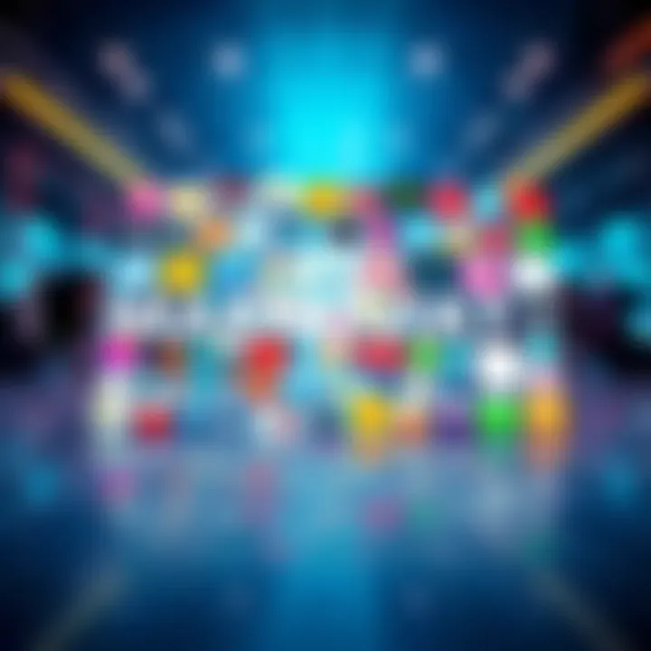A collage of various marketplace app icons on a bright background, representing different options for people to choose from.