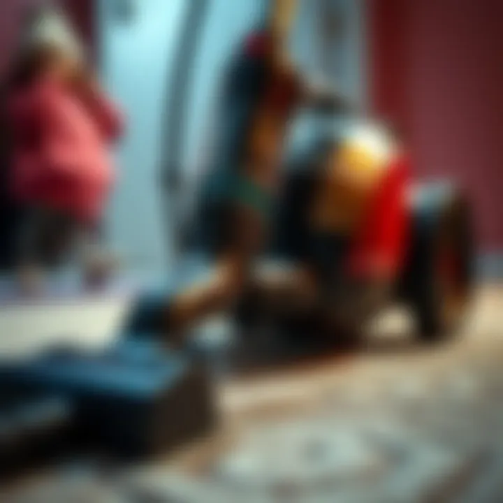 A Matic vacuum cleaning a carpet, showing signs of wear and a disconnected brush roll.