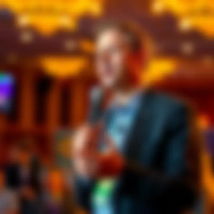 Matthew Katter speaking at a Bitcoin conference, showing his passion for cryptocurrency