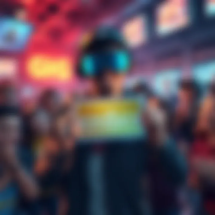 A character proudly displaying a MAYOR tag in an online game setting, surrounded by cheering peers.