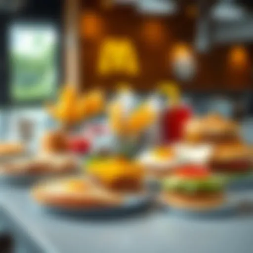 A delicious spread of McDonald's breakfast items including eggs, pancakes, and sandwiches served on a table