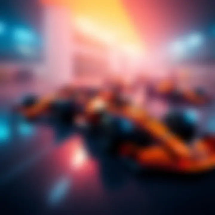 McLaren Digital Collectibles for Australian GP A graphic showing McLaren's digital collectibles themed for the Australian Grand Prix, featuring sleek race cars and vibrant colors.