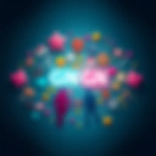 A graphic image featuring the phrase 'Gn Gn' surrounded by symbols of community and nostalgia, representing connections among people.