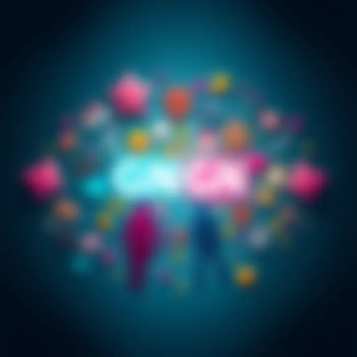 A graphic image featuring the phrase 'Gn Gn' surrounded by symbols of community and nostalgia, representing connections among people.
