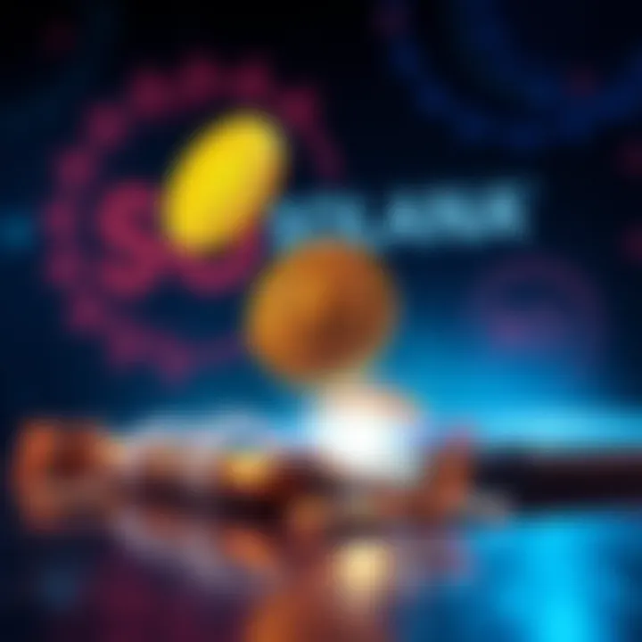 A visual representation of meme coins disappearing in a digital wallet with the Solana logo in the background