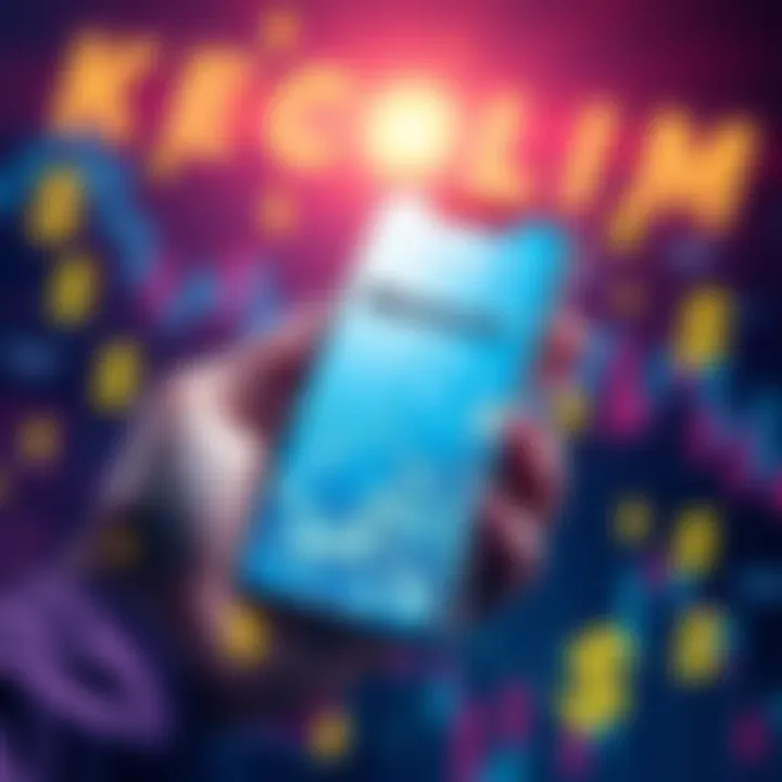 A visual showing a person's hand holding a smartphone with memecoins on the screen, surrounded by financial symbols like dollar signs and graphs