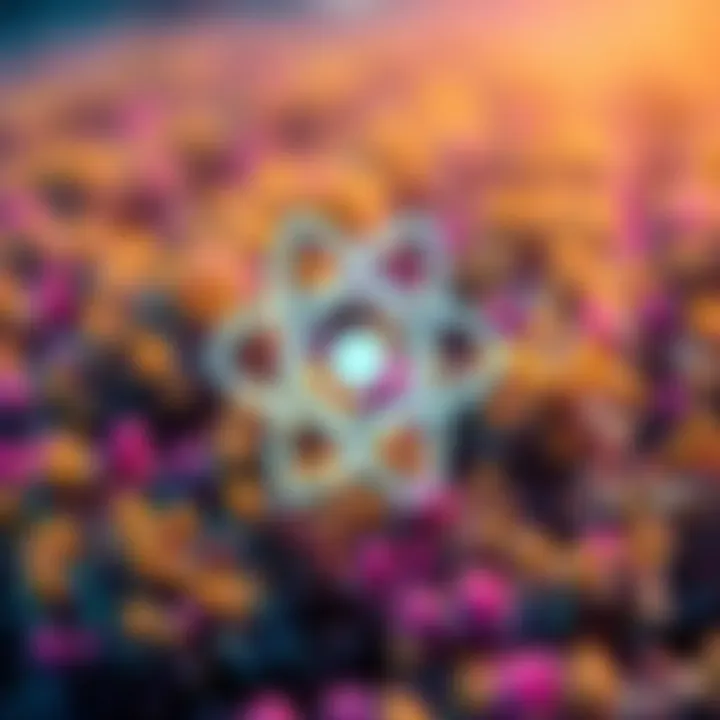 Meta's React logo alongside the Linux Foundation emblem, symbolizing the transition of React to a new support structure, with a backdrop of growing tech projects.