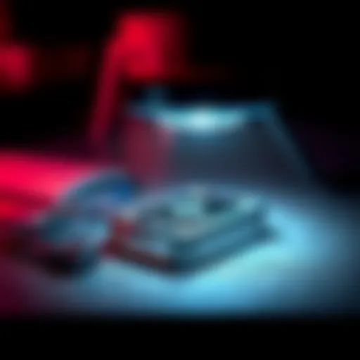 A metal detector scanning a thick Trezor Keep Metal device on a table