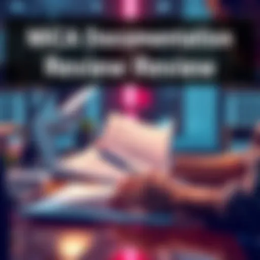 A person analyzing MiCA documentation with KYC approval papers on a desk, showing a concern for delays