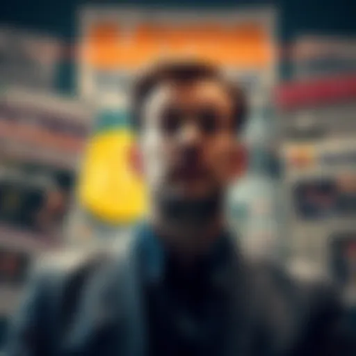 Michael Saylor appears worried while discussing Bitcoin, surrounded by negative headlines about cryptocurrency.