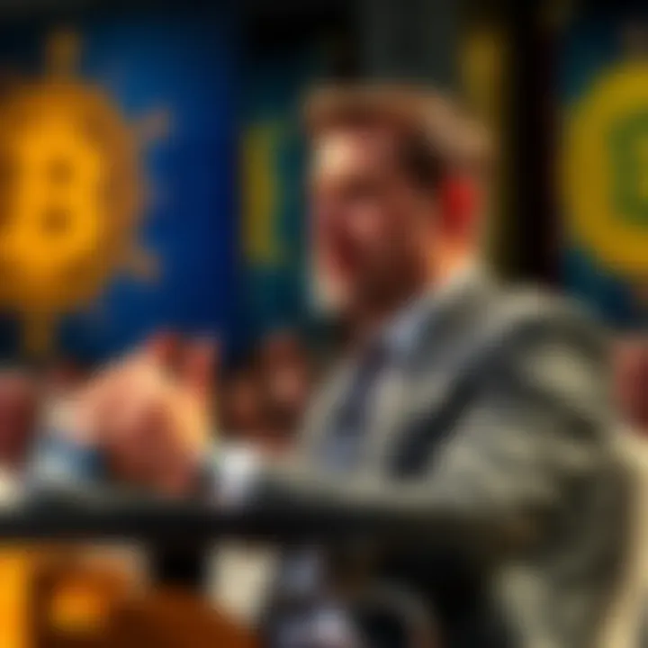 Michael Saylor speaking about Bitcoin sales and balance sheet management at a conference