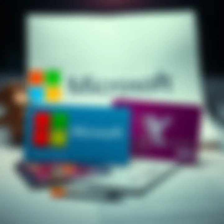 A visual representation of Microsoft and Revolut logos with a backdrop of a legal document and credit cards, symbolizing the conflict over card identification.