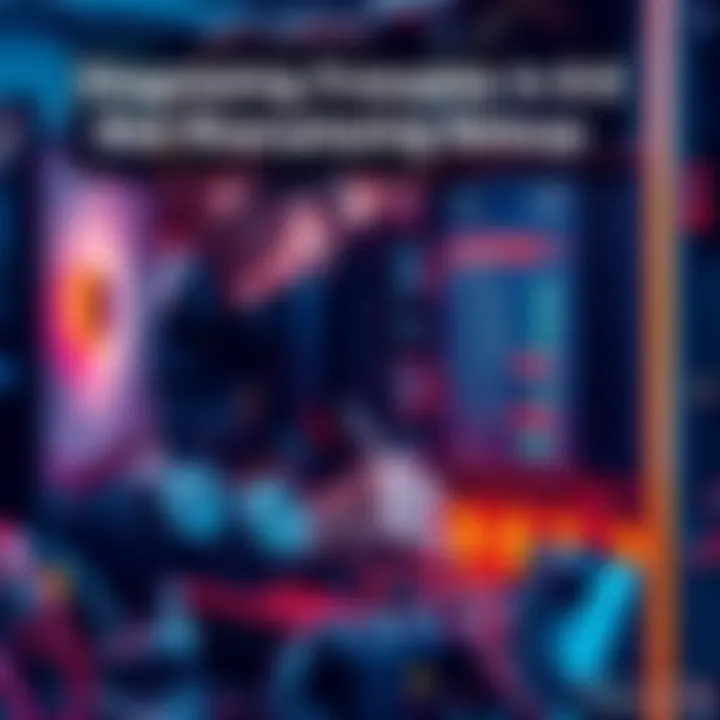 A person working on an 8-slot riserless mining motherboard, focusing on freezing issues, with tools and a monitor displaying system settings.