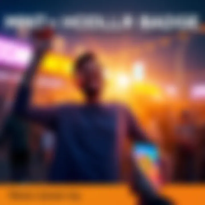 A person celebrating after minting their HODLR badge on the COIN app, showcasing the app's interface and badge on a mobile device.