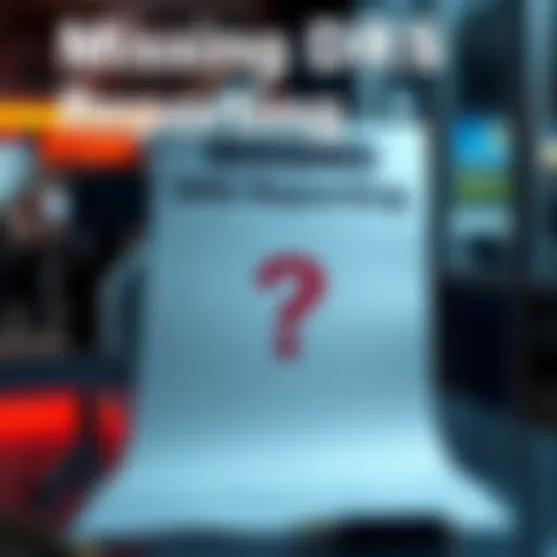 A graphic showing an empty document labeled 'DRS Reporting' with a question mark, symbolizing the lack of information about shares held by Computershare.