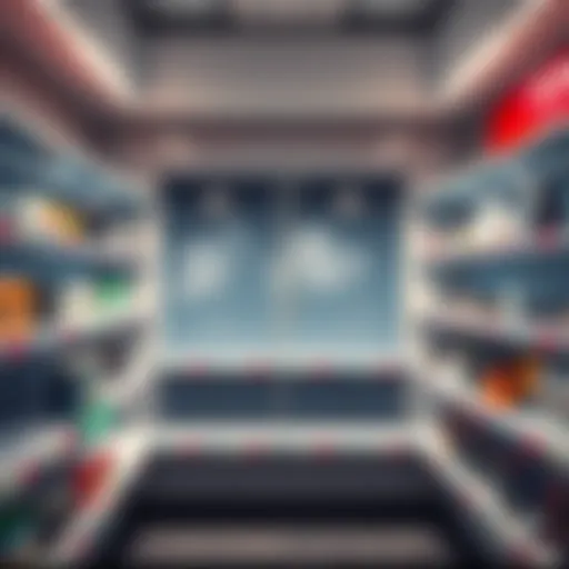 A display of empty shelves where the Mythical Grooming Collection was supposed to be, showing disappointment among fans.