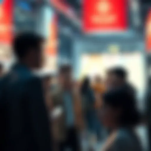 A group of individuals expressing concerns about not receiving rewards for their operational online hotspots in a busy setting