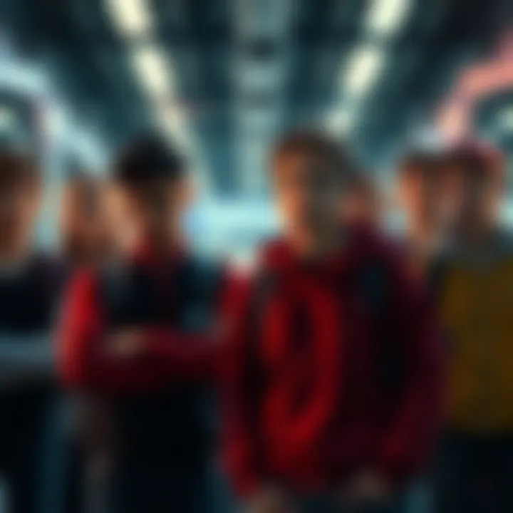 Missing Teens from UK Stats A group of worried teens standing together, looking concerned about their future and missing from education or work statistics in the UK.