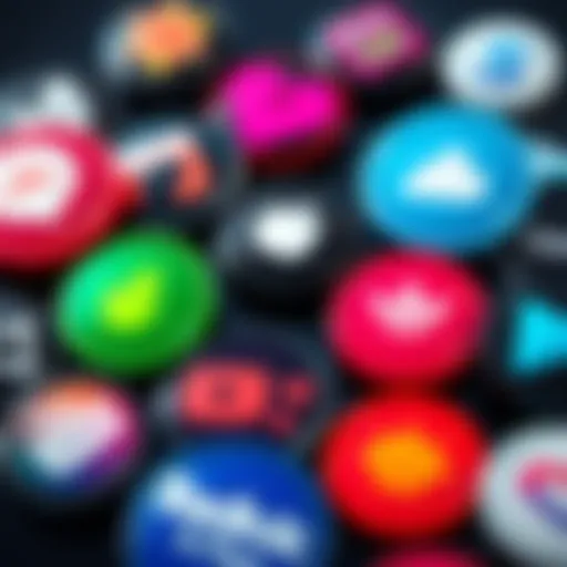 Newly designed themed badges for an app showcasing various colors and styles