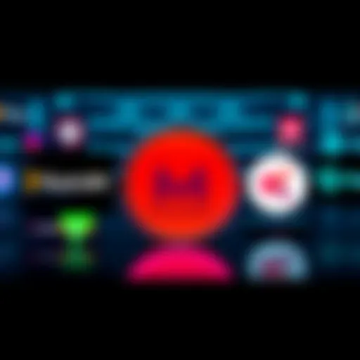 Monero logo displayed alongside various crypto exchange logos like KuCoin, symbolizing privacy concerns in transactions