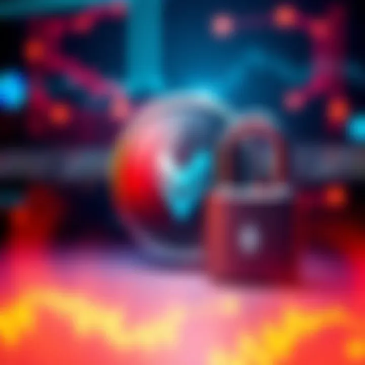 Monero logo representing cryptocurrency privacy alongside a lock symbol for security