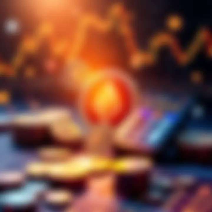 Monero trading illustration A graphic showing ways to trade Monero with low fees, featuring symbols of coins and a calculator for cost-effectiveness.