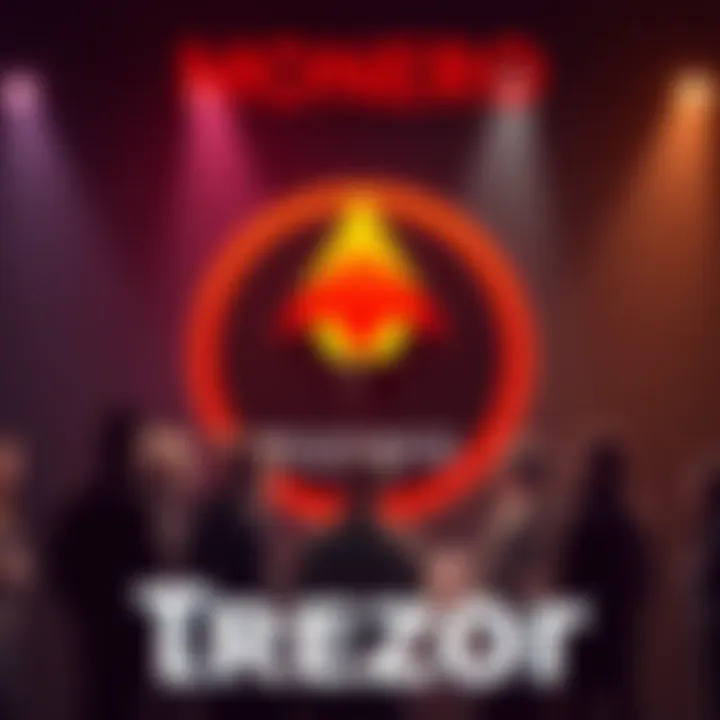 Monero logo with Trezor hardware wallet and community members discussing support integration