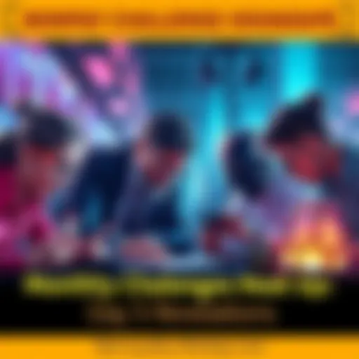 Participants strategizing and competing in the Day 5 challenges, showcasing tension and teamwork.