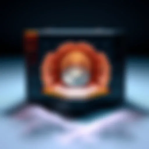 A crafted Moon Coin box with a mechanical iris mechanism, showcasing the coin inside, inspired by Reddit Vault theme.