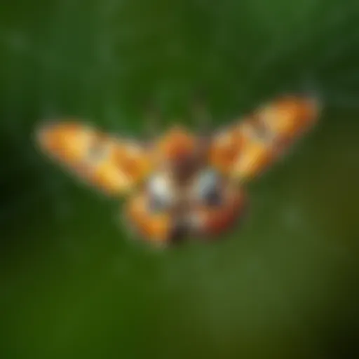 A female Oak Eggar moth being carefully removed from a spider web in Co Cavan, Ireland