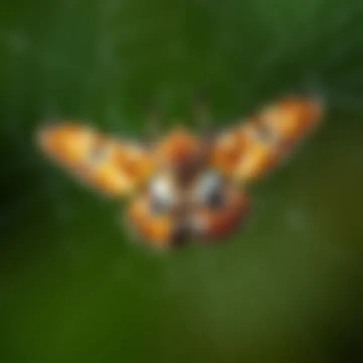 A female Oak Eggar moth being carefully removed from a spider web in Co Cavan, Ireland
