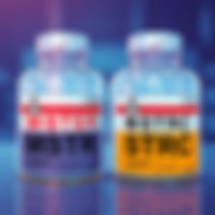 Illustration showing MSTR and STRC labels side by side, with caution signs indicating potential risks