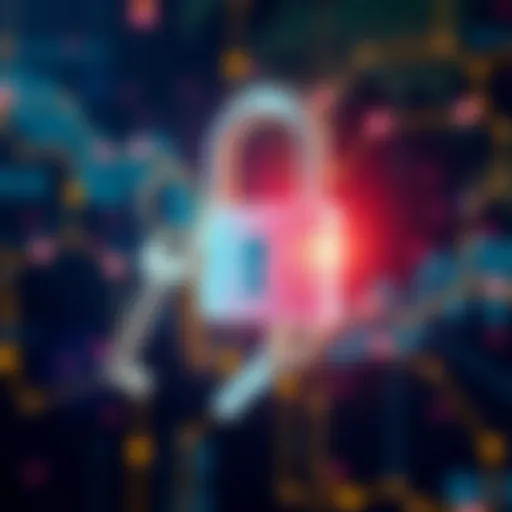 A visual representation of multisignature technology showing multiple keys and a digital lock, symbolizing secure transactions.